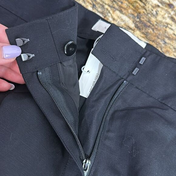 Lafayette 148 New York Franklin Silk & Linen-Blend Pant In Black Size 16 - Picture 7 of 12